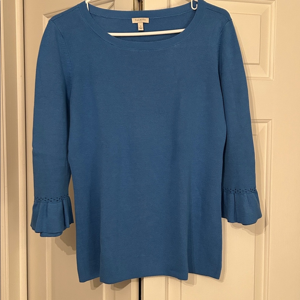 Talbots Classic Blue Knit Top